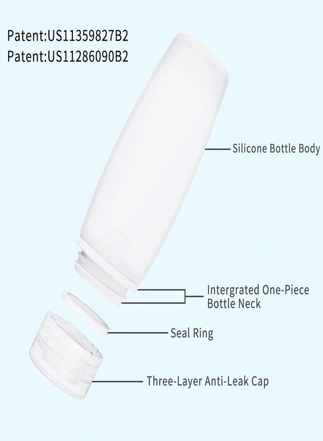 Craftend Silicone Travel Bottles for Toiletries TSA Approved Travel Size Containers Set 4 Pack Portable Leak Proof Refillable Cosmetic Squeeze Bottles Shampoo Hair Conditioner Body Lotion Bath Shower Gel - Image 2